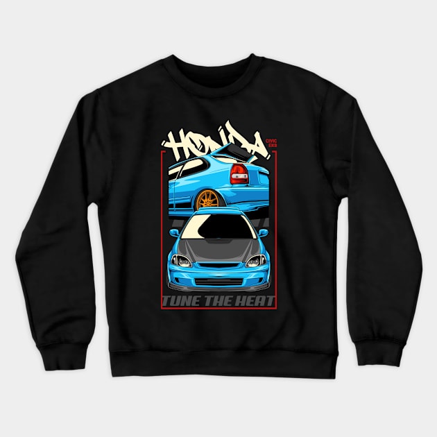 Civic EK9 Fanatic Crewneck Sweatshirt by Harrisaputra